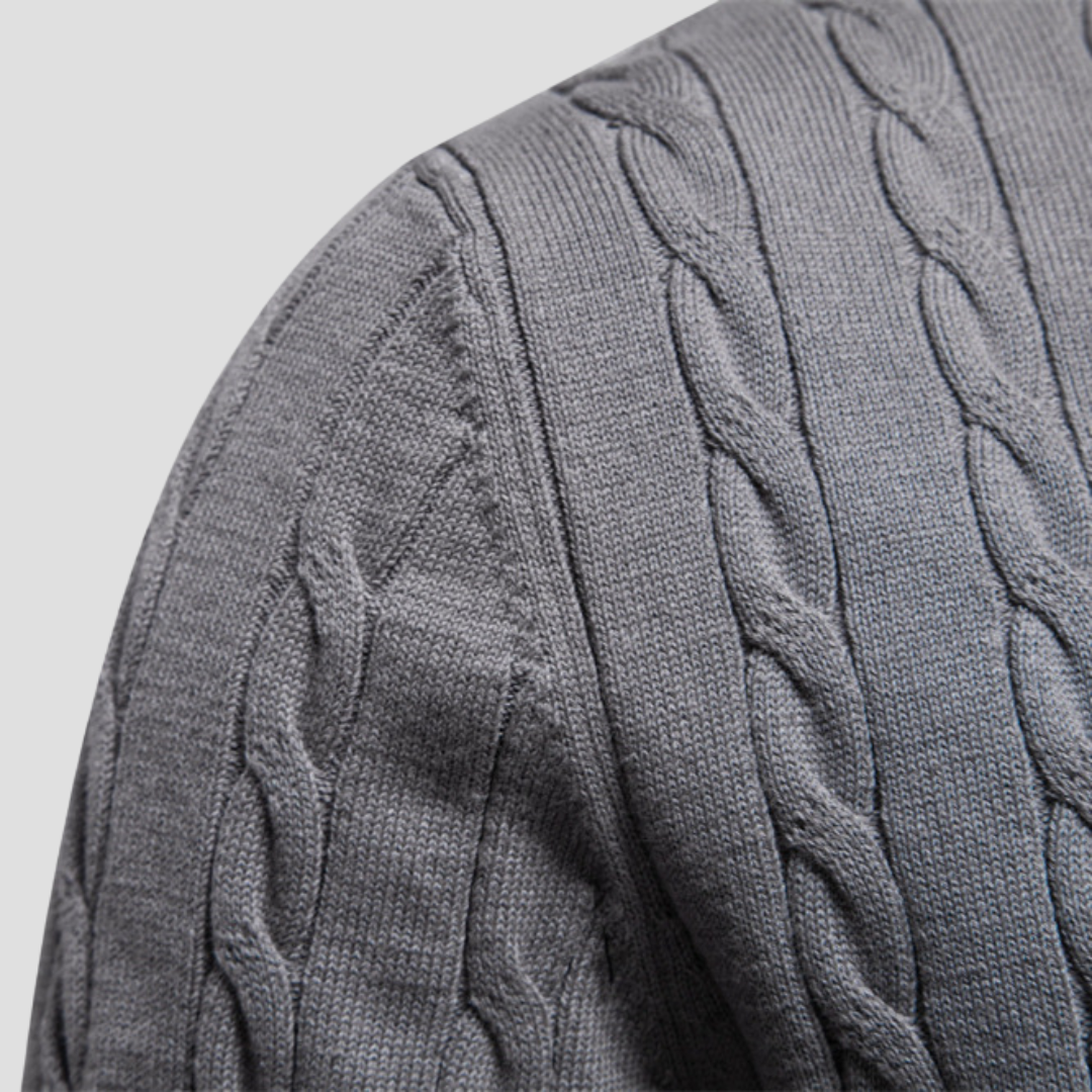 Dunverre | Men’s Cotton Cable Knit Jumper