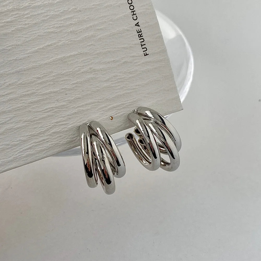 Pryelle | Women’s Triple-Band Hoop Earrings