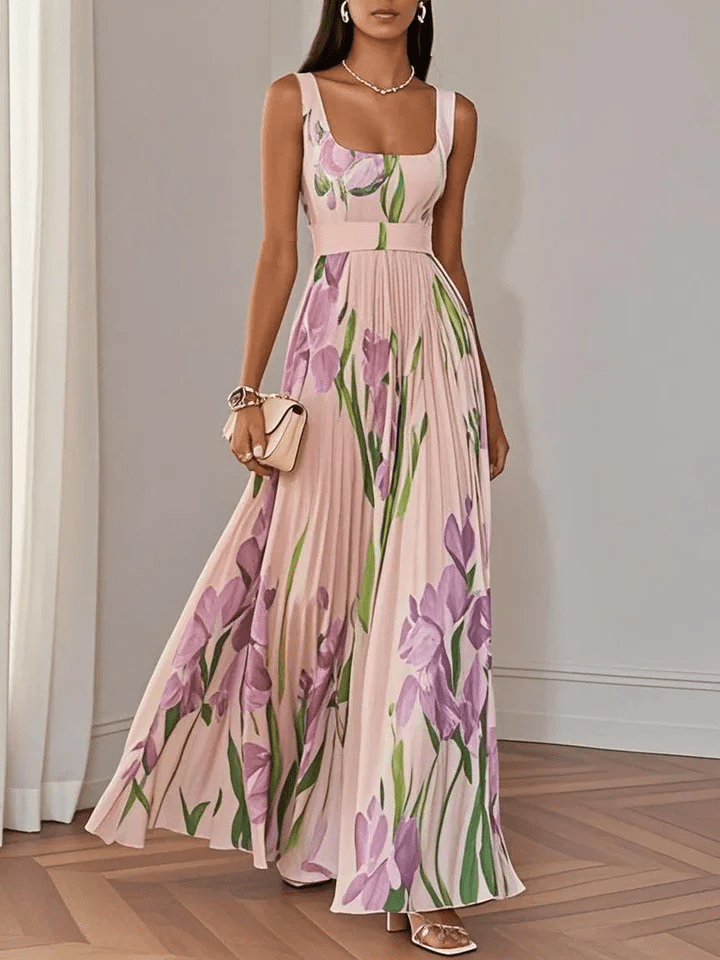 Celina | Sleeveless Chiffon Maxi Dress
