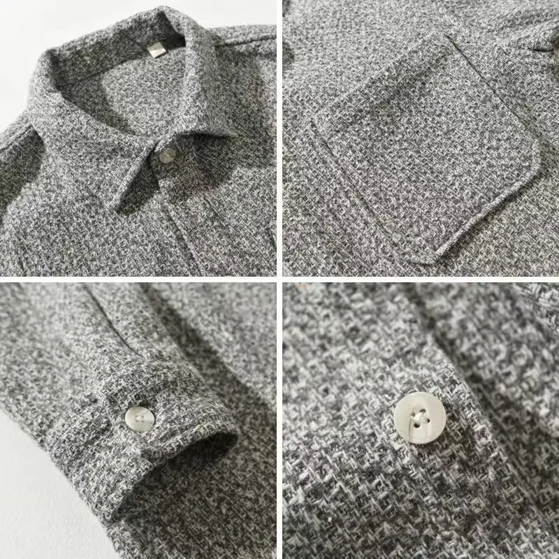 Marvello | Men’s Cashmere-Blend Button-Up Shirt