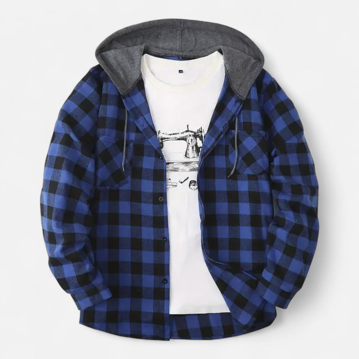 Ruxander | Men’s Button-Up Hooded Sweater