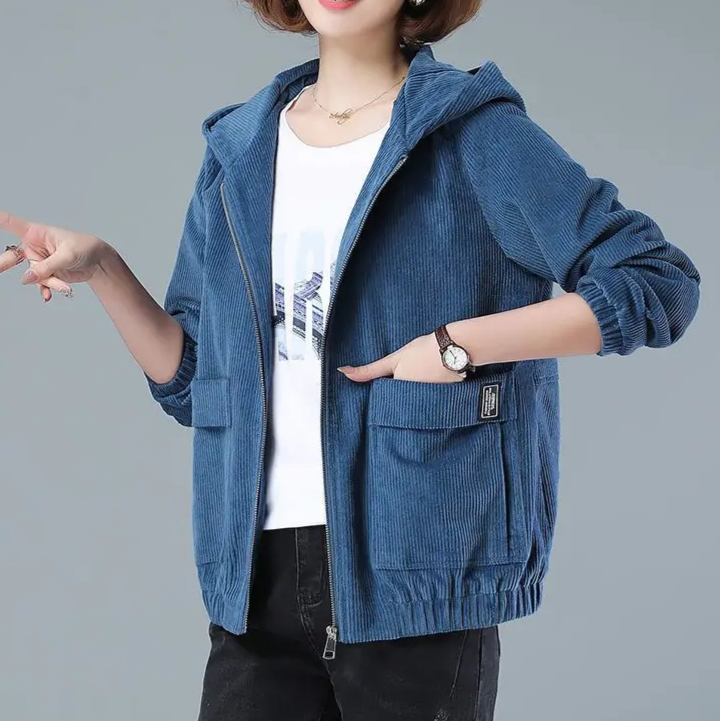 Pavella | Women’s Corduroy Hooded Jacket