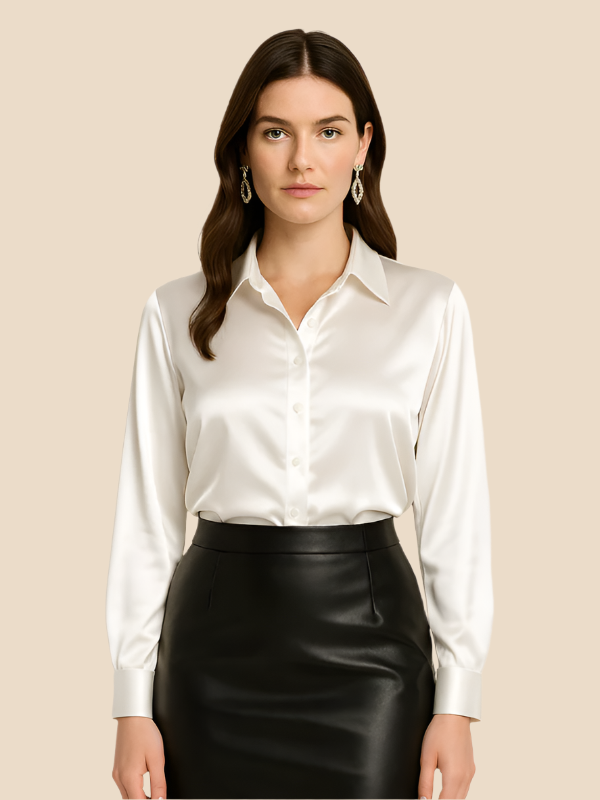 Serena | Women’s Silky Button-Up Blouse