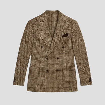 Carriston | Classic Check Double-Breasted Blazer