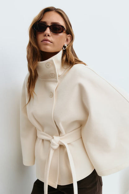 Aurora Wrap | Women’s Belted High-Neck Coat