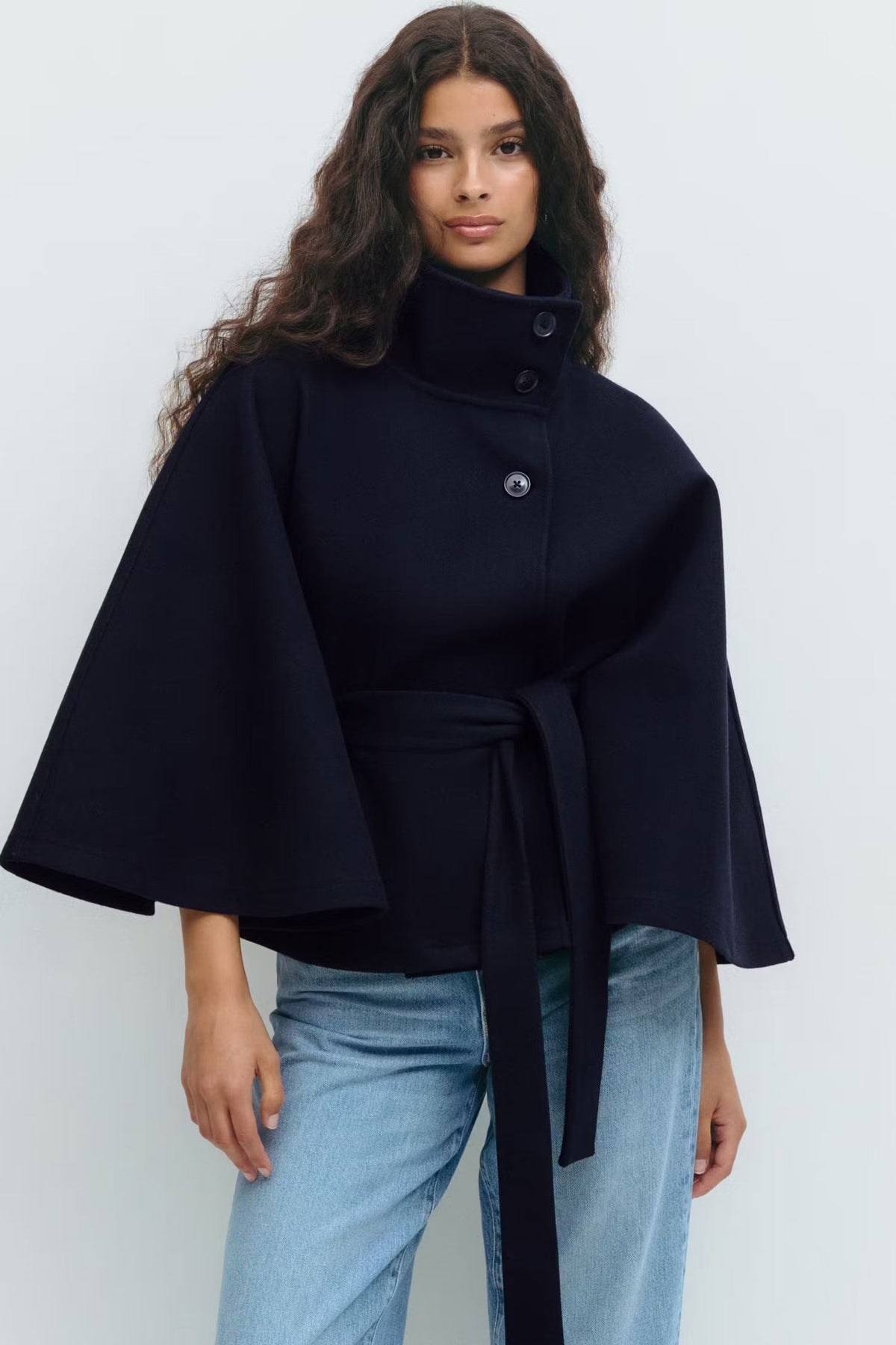 Aurora Wrap | Women’s Belted High-Neck Coat