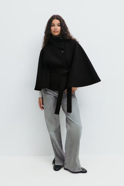 Aurora Wrap | Women’s Belted High-Neck Coat