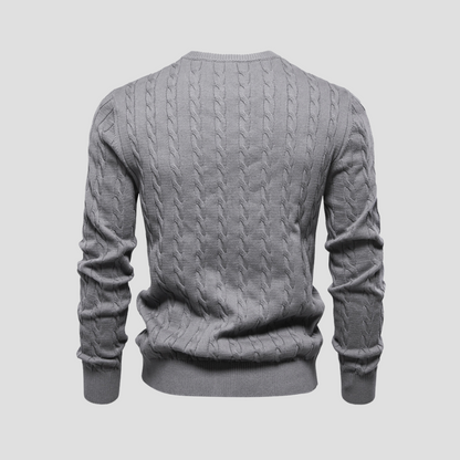 Dunverre | Men’s Cotton Cable Knit Jumper