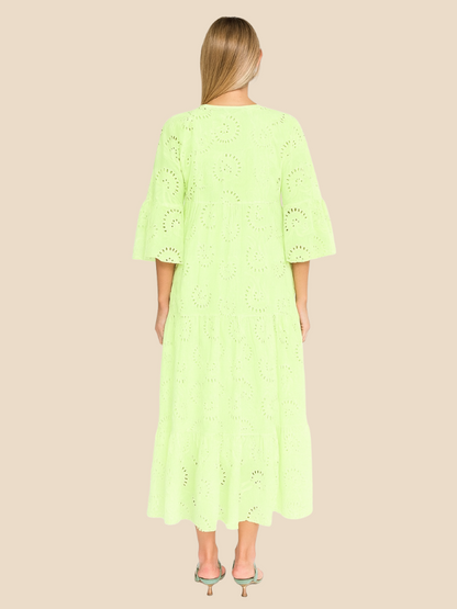 Leona | Bohemian Embroidered Cotton Dress