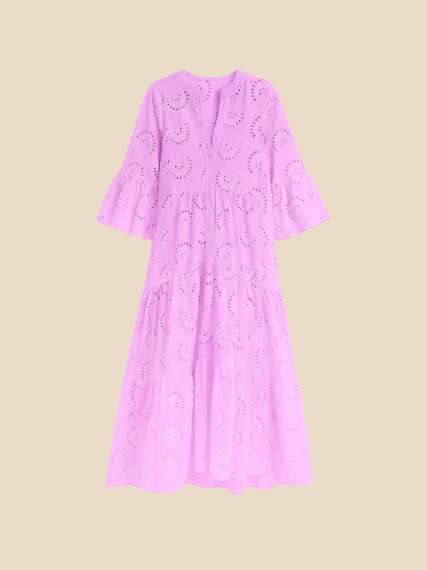 Leona | Bohemian Embroidered Cotton Dress
