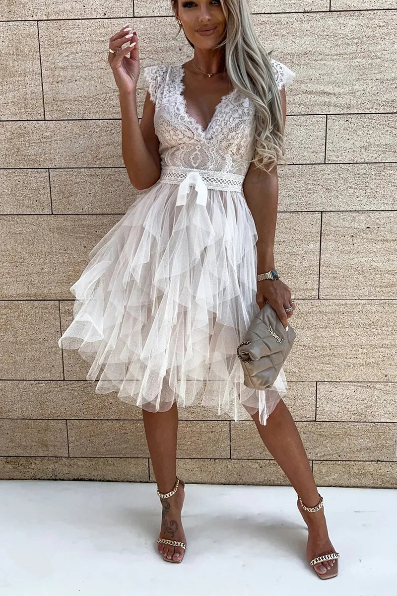Vivara | Ruffle Cocktail Mini Dress
