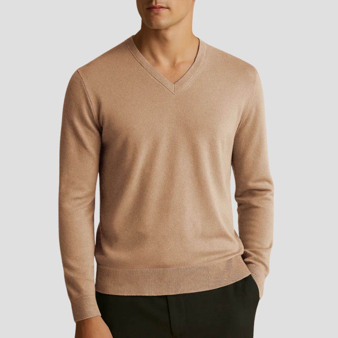 Caerlin | Men’s Pure Cashmere V-Neck Jumper