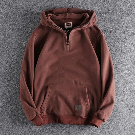 Pavric | Men’s Cotton Quarter-Zip Hoodie