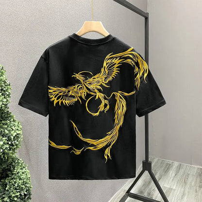 Phoenixa | Unisex Embroidered Cotton Tee