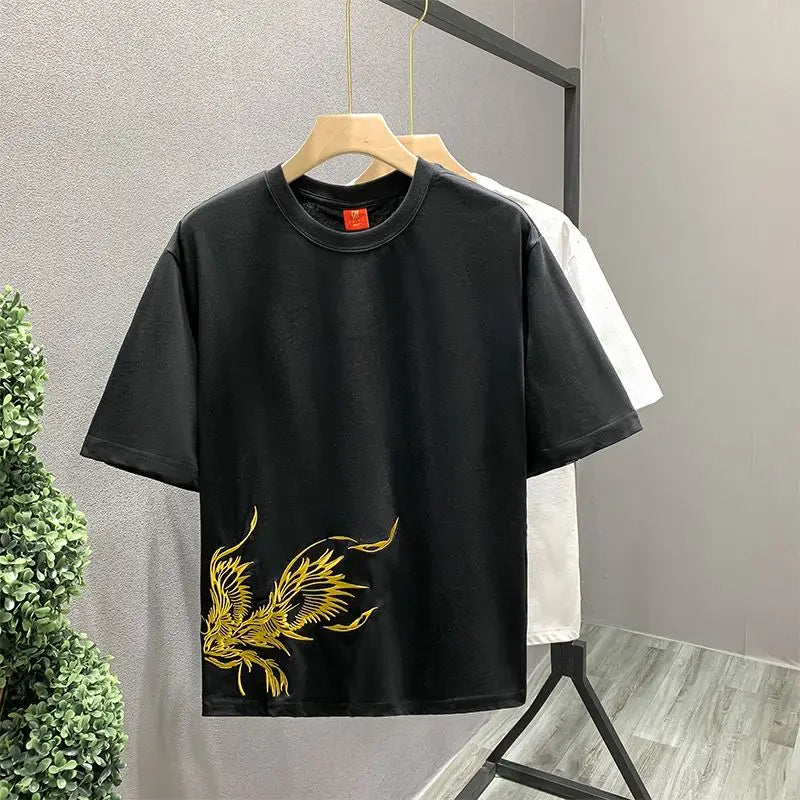 Phoenixa | Unisex Embroidered Cotton Tee