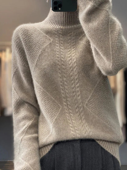 Montreux | Women’s Cashmere Cable-Knit Turtleneck Sweater