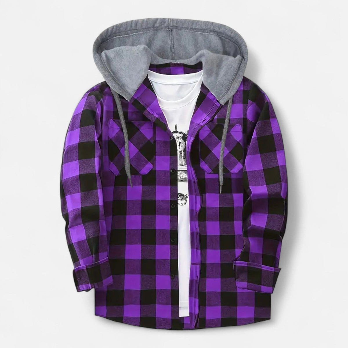 Ruxander | Men’s Button-Up Hooded Sweater