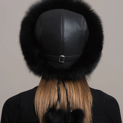 Sylven | Women’s Genuine Fox Fur Winter Hat