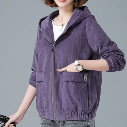 Pavella | Women’s Corduroy Hooded Jacket