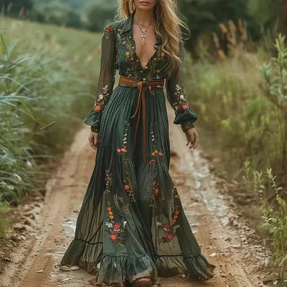 Elowen | Women’s Bohemian Floral Maxi Dress