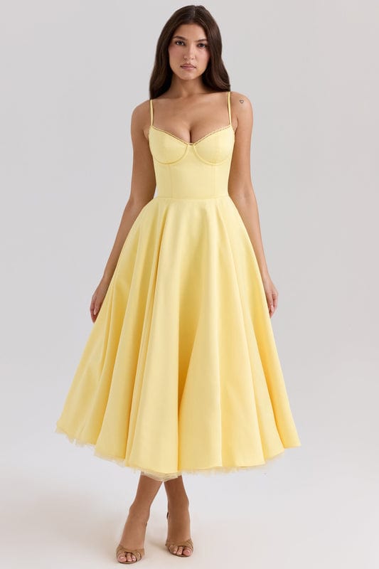 Arlena | Corset-Style Sleeveless Midi Dress