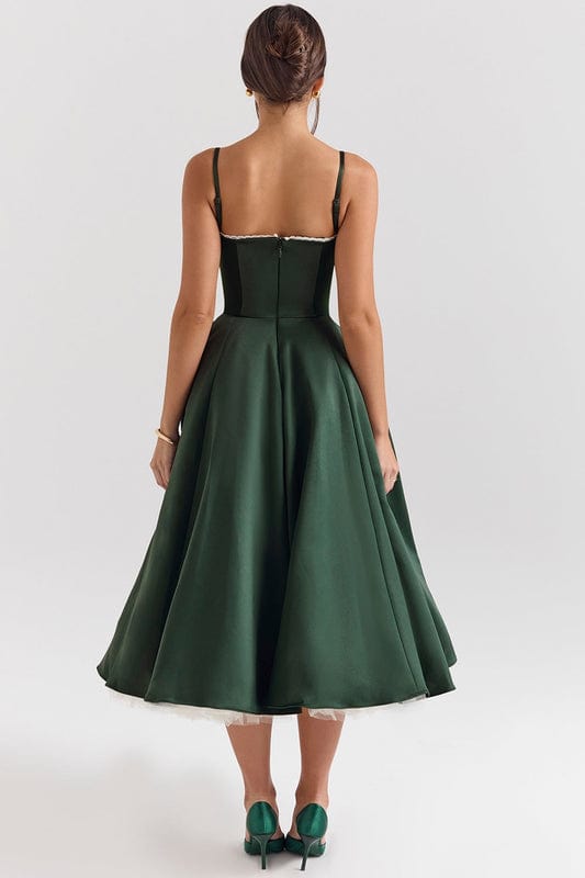 Arlena | Corset-Style Sleeveless Midi Dress