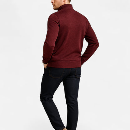 Riverton | Men’s Zip Jacket – Refined Knit Autumn Elegance