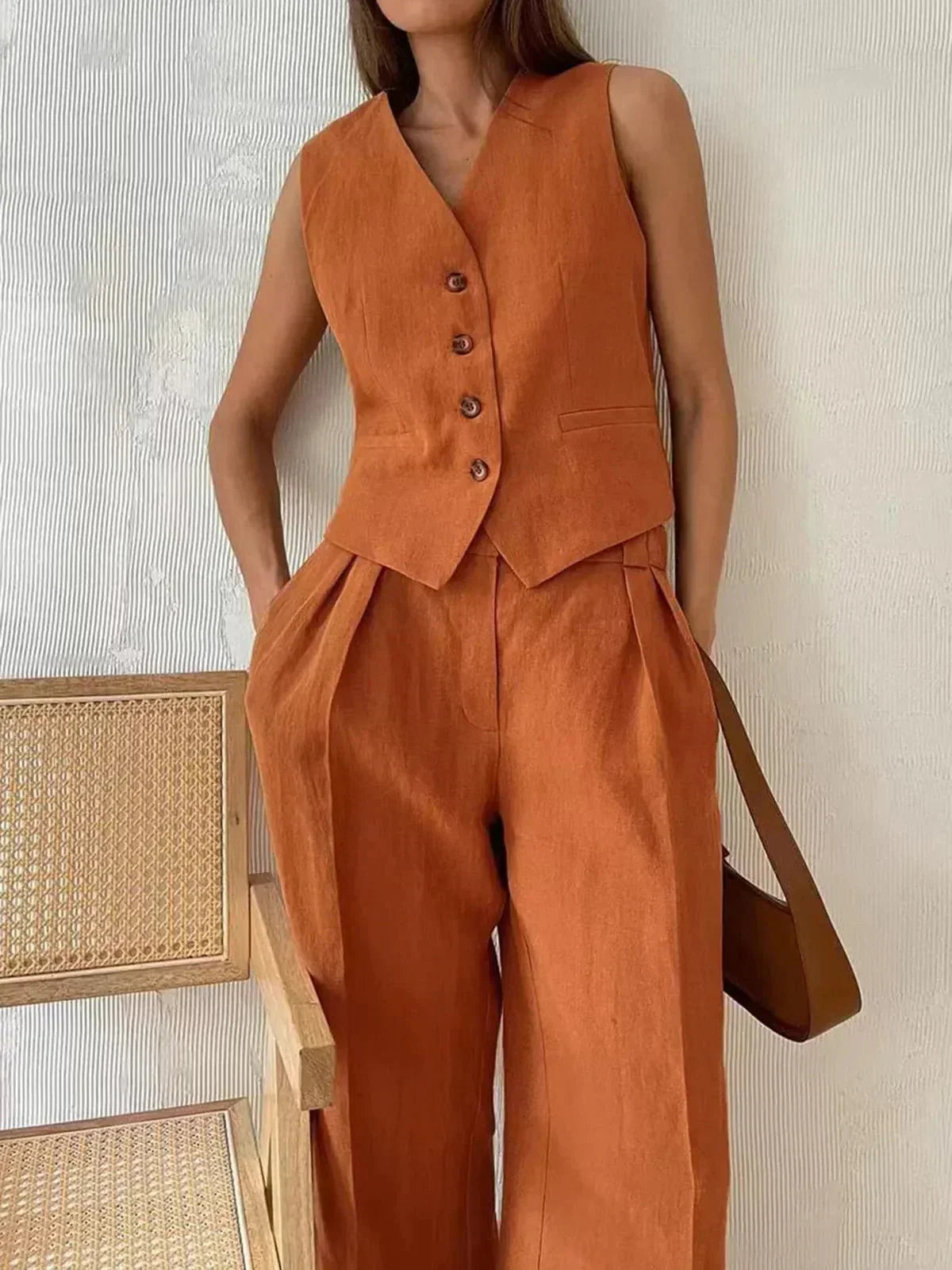 Isla | Women’s Cotton-Linen Two-Piece Set