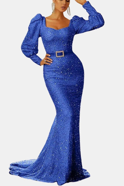 Elisoria | Sweetheart Neck Sequin Mermaid Evening Dress