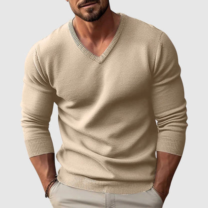 Adriel | Men’s Nordic Crest V-Neck Sweater