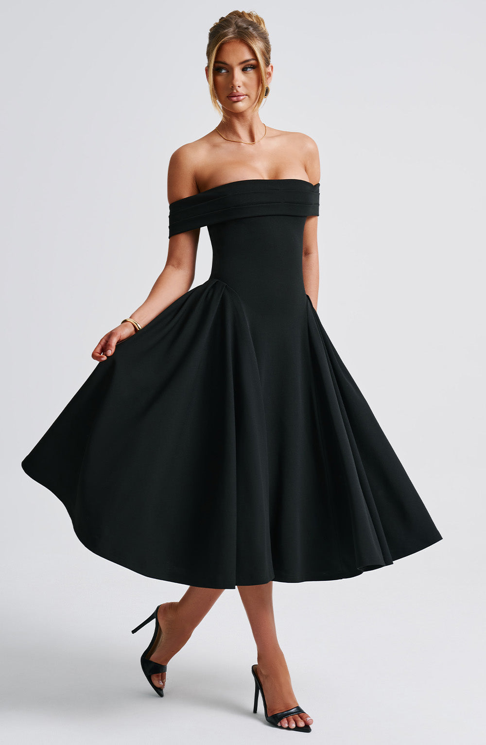 Colette | Off-Shoulder Flare Midi Dress