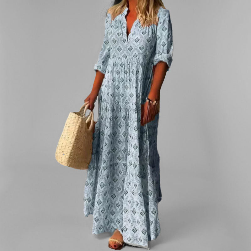 Saphira | Women’s Vintage Print Maxi Dress