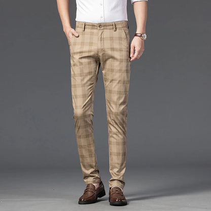 August | Men’s Plaid Straight-Leg Pants