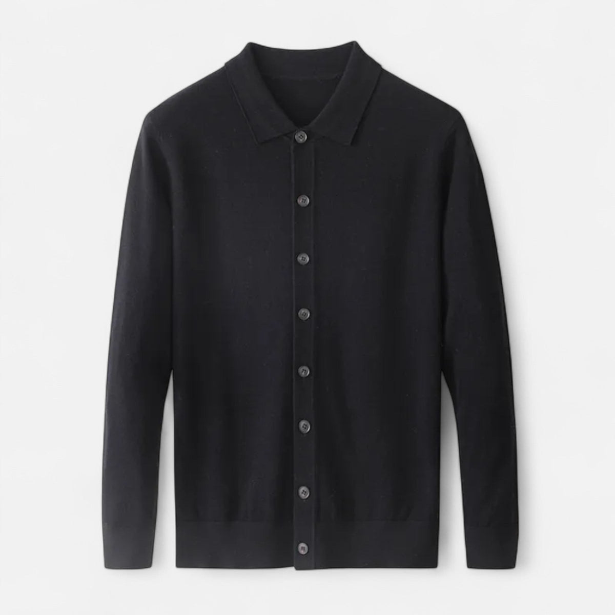 Rheomar | Men’s Fine Worsted Wool Button-Up Sweater