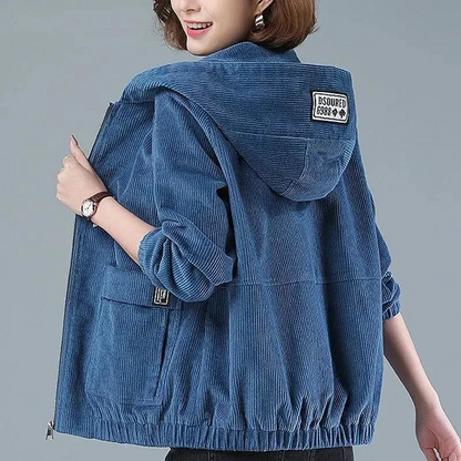 Pavella | Women’s Corduroy Hooded Jacket