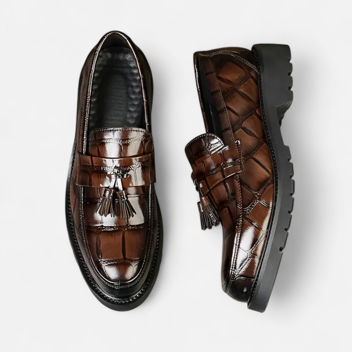 Javrin | Men’s Vintage-Fringe Loafers