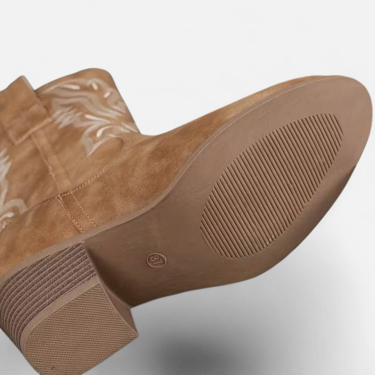 Quarelle | Women’s Suede Cowboy Boots – Vintage Chunky Heel