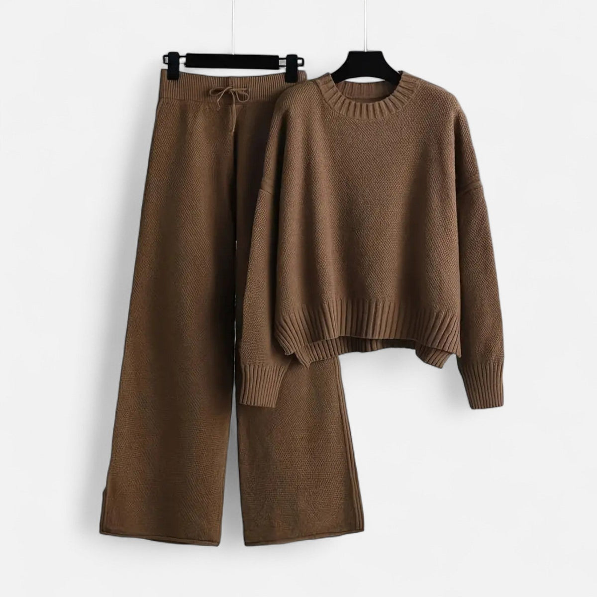 Quaryana | Women’s Knit Set – Sweater & Wide-Leg Elegance