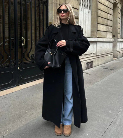 Allegra | Double-Breasted Wool Blend Coat