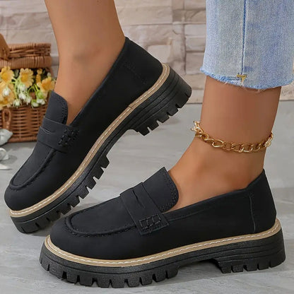 Faith | Women’s Suede Chunky Sole Loafers